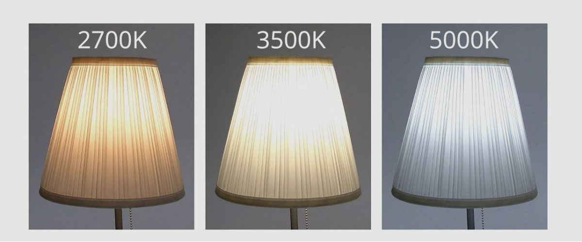 Difference in kelvin light colors