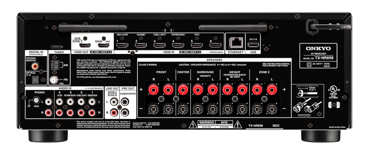 Onkyo TX-NR696 specifications